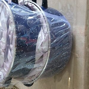 3 enamel casserole set blue color